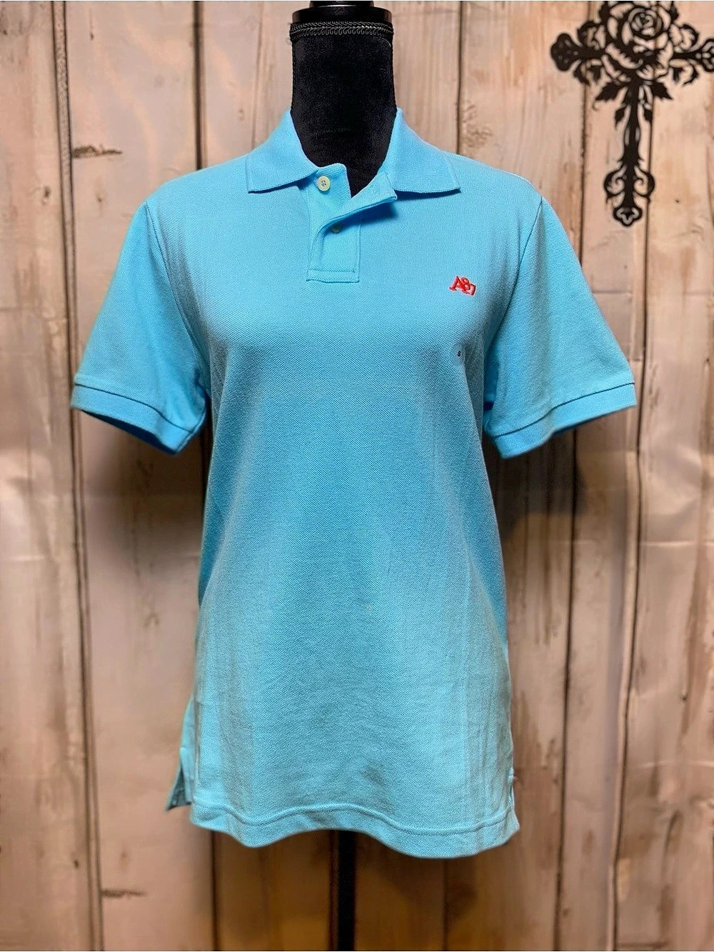 Aeropostale A87 Logo Piqué Polo Shirt Blue Sz-PS